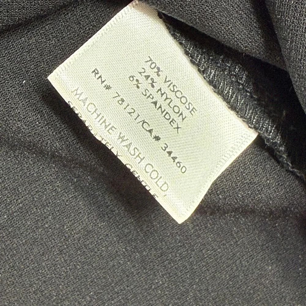 EILEEN‎ FISHER Black Full Zip Mock Neck Jacket Cardigan Top Size S Made in USA
